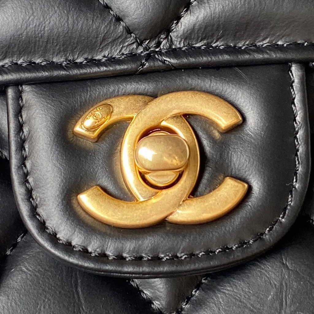 Chanel AS3932 Flap Bag Lambskin Black