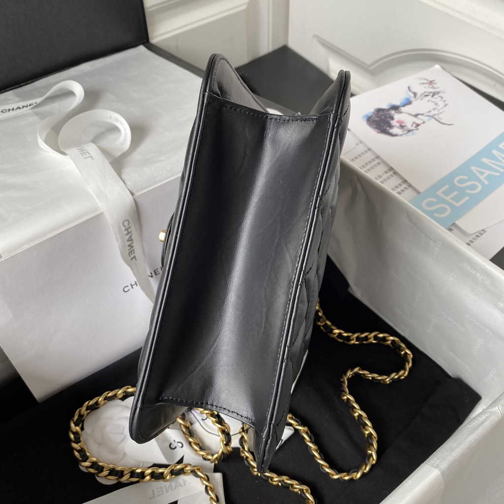 Chanel AS3932 Flap Bag Lambskin Black