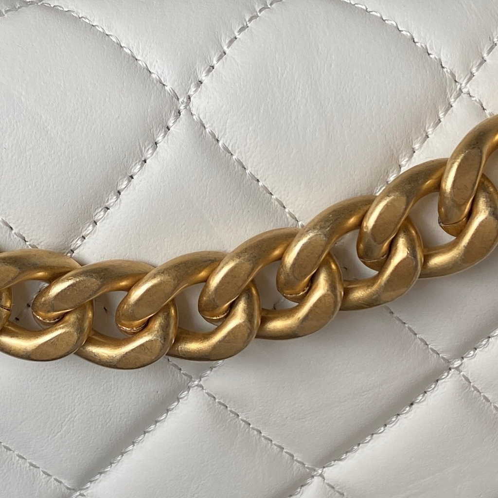Chanel AS3932 Flap Bag Lambskin White