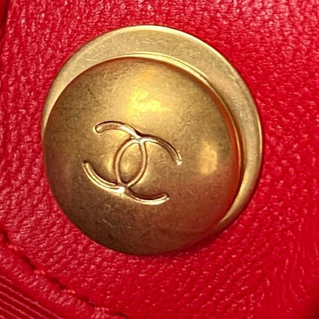 Chanel AS3979 Mini flap bag Lambskin gold-tone metal Red