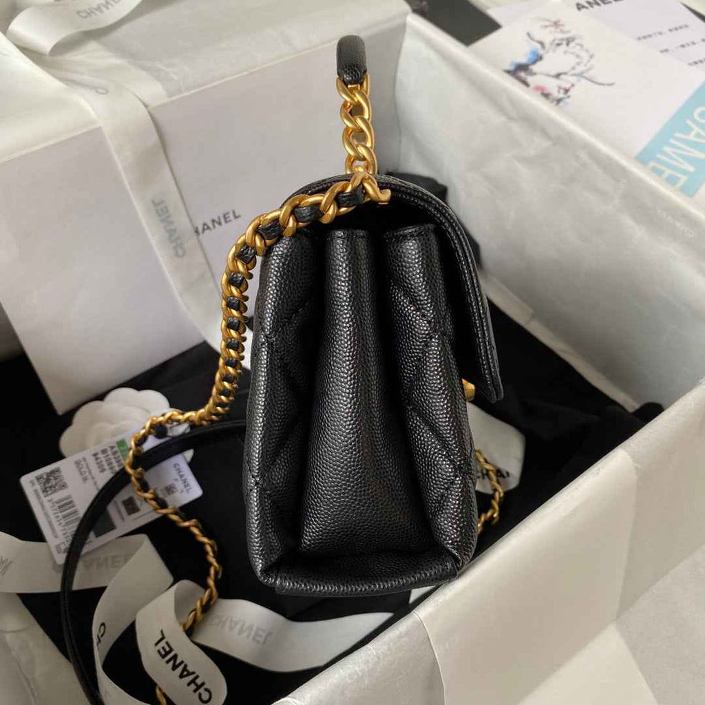 Chanel AS3982 Small Crossbody Black Calfskin