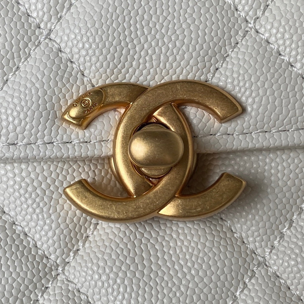 Chanel AS3982 Small Crossbody White Calfskin