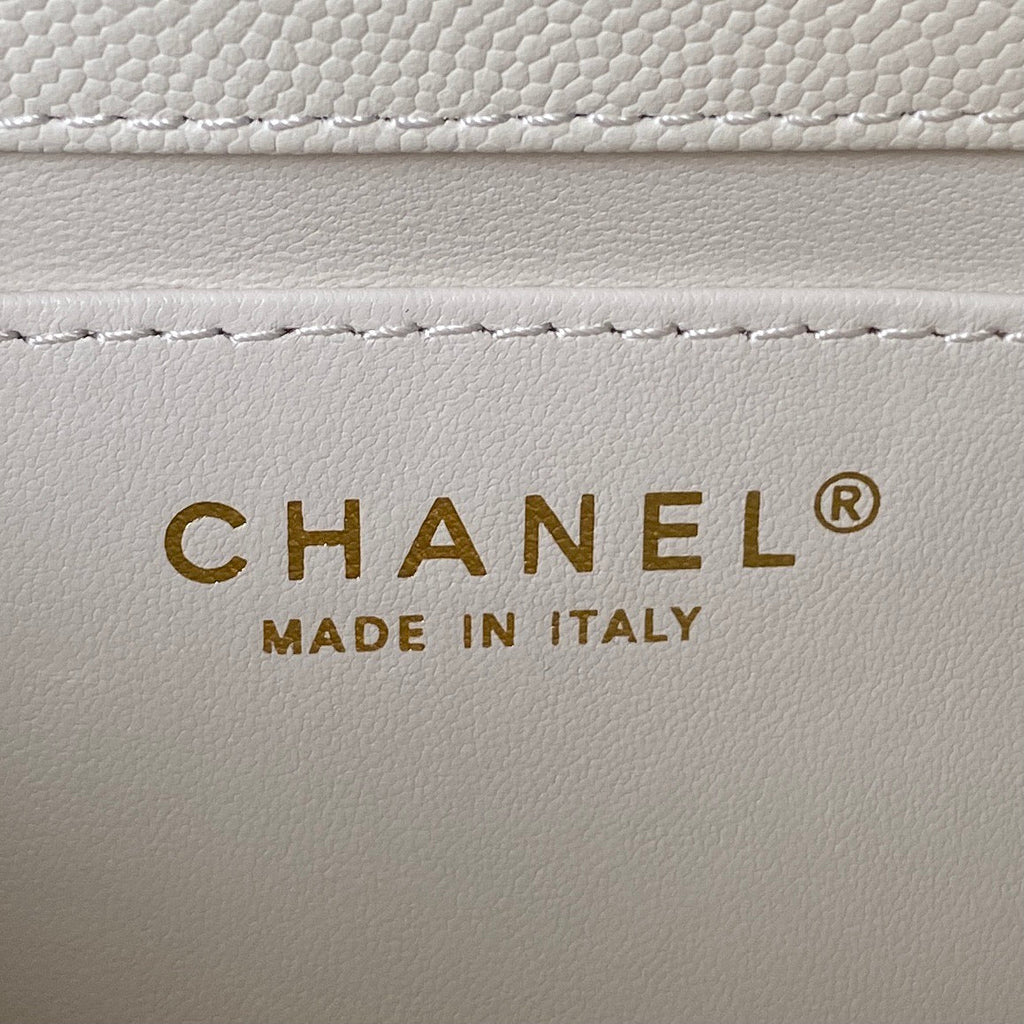 Chanel AS3982 Small Crossbody White Calfskin