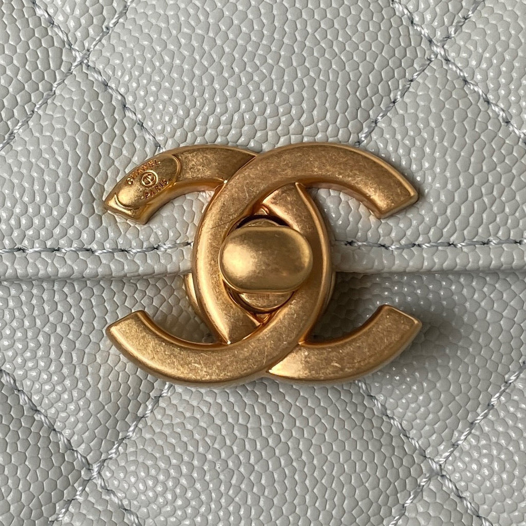 Chanel AS3982 Small Crossbody Gray Calfskin