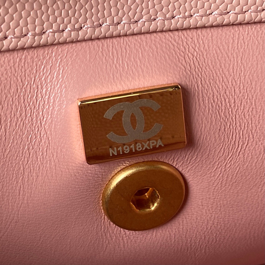 Chanel AS3982 Small Crossbody Pink Calfskin
