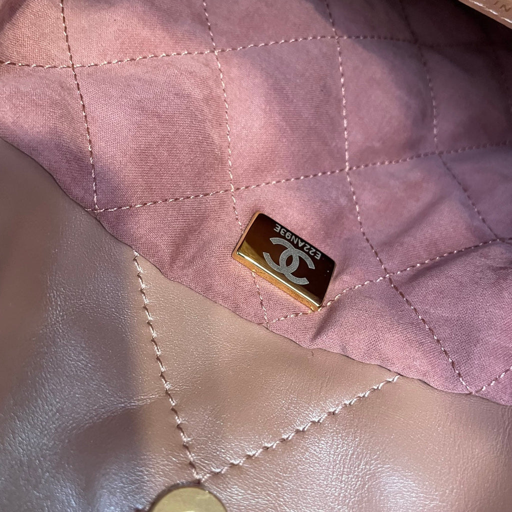 Chanel AS3989 Mini Handbag Pink Leather