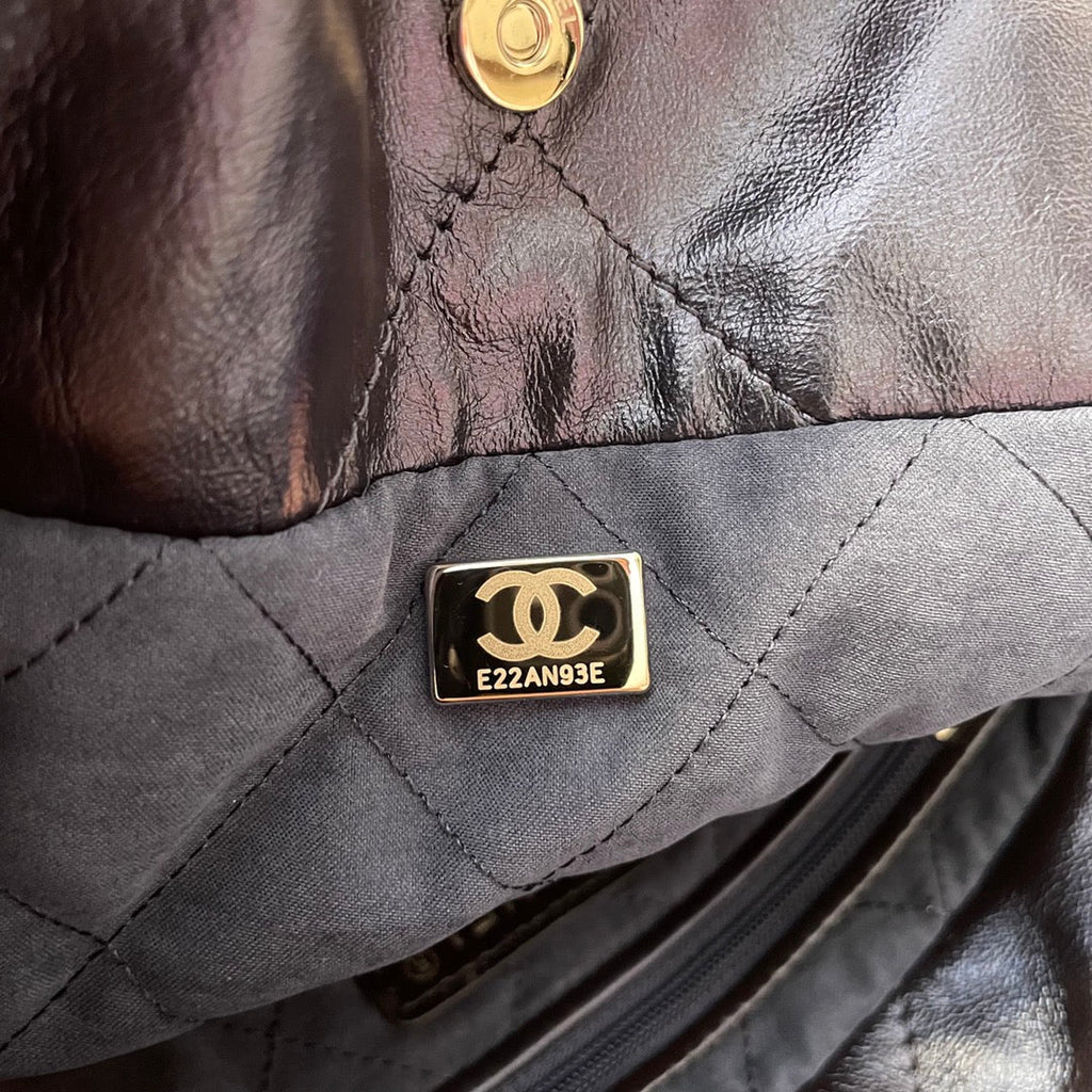 Chanel AS3989 Mini Handbag Blue Leather