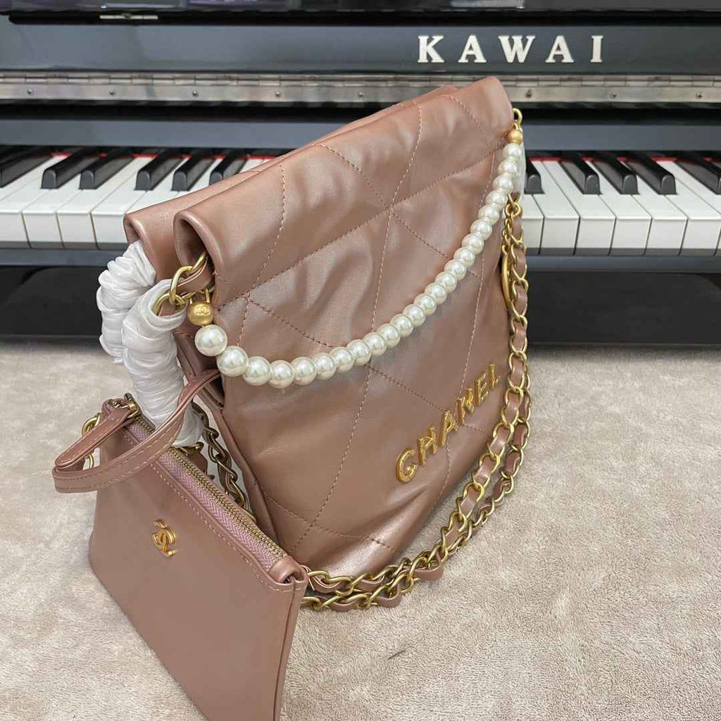 Chanel AS3989 Mini Handbag Pink Leather