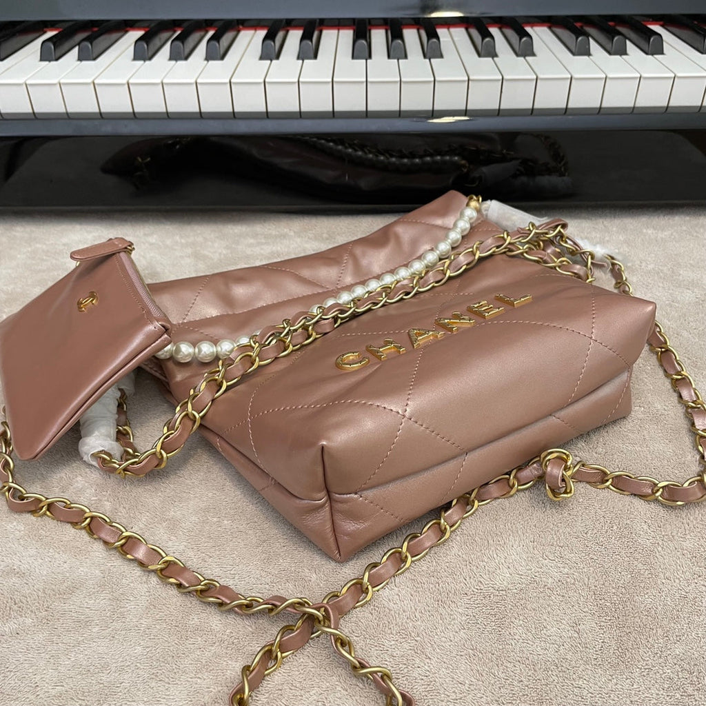 Chanel AS3989 Mini Handbag Pink Leather