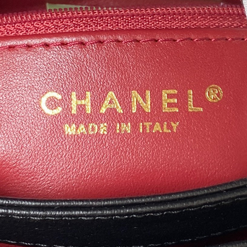 Chanel AS3994 Small Flap Bag Black Lambskin Gold-tone metal