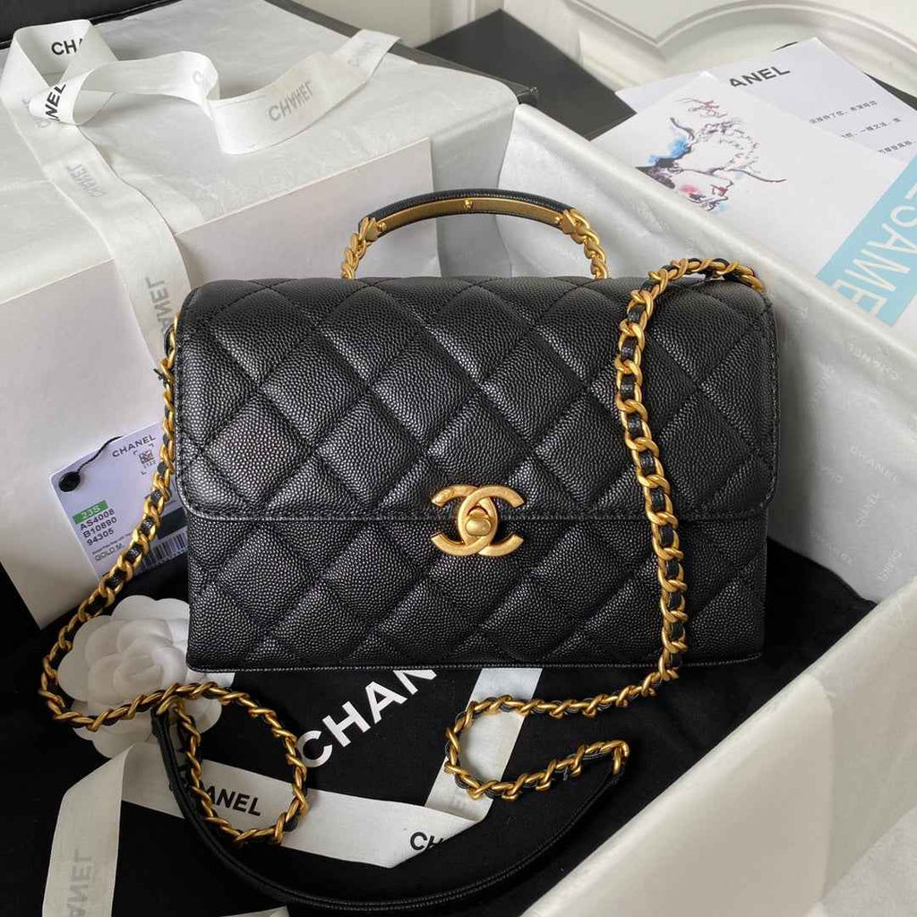 Chanel AS4008 Crossbody Black Calfskin