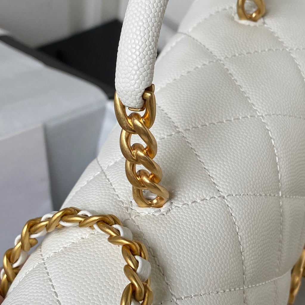 Chanel AS4008 Crossbody White Calfskin