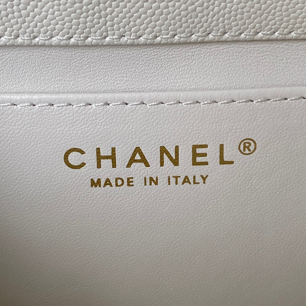 Chanel AS4008 Crossbody White Calfskin