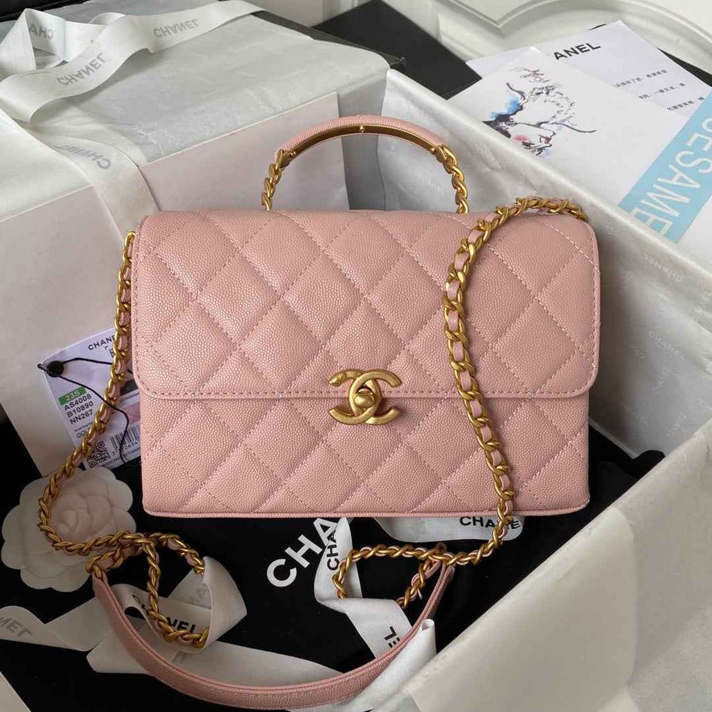 Chanel AS4008 Crossbody Pink Calfskin