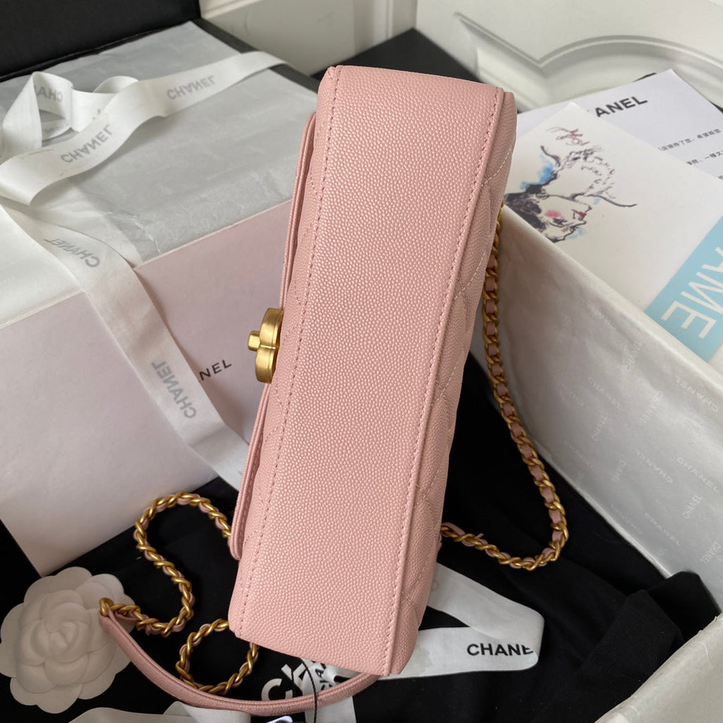 Chanel AS4008 Crossbody Pink Calfskin
