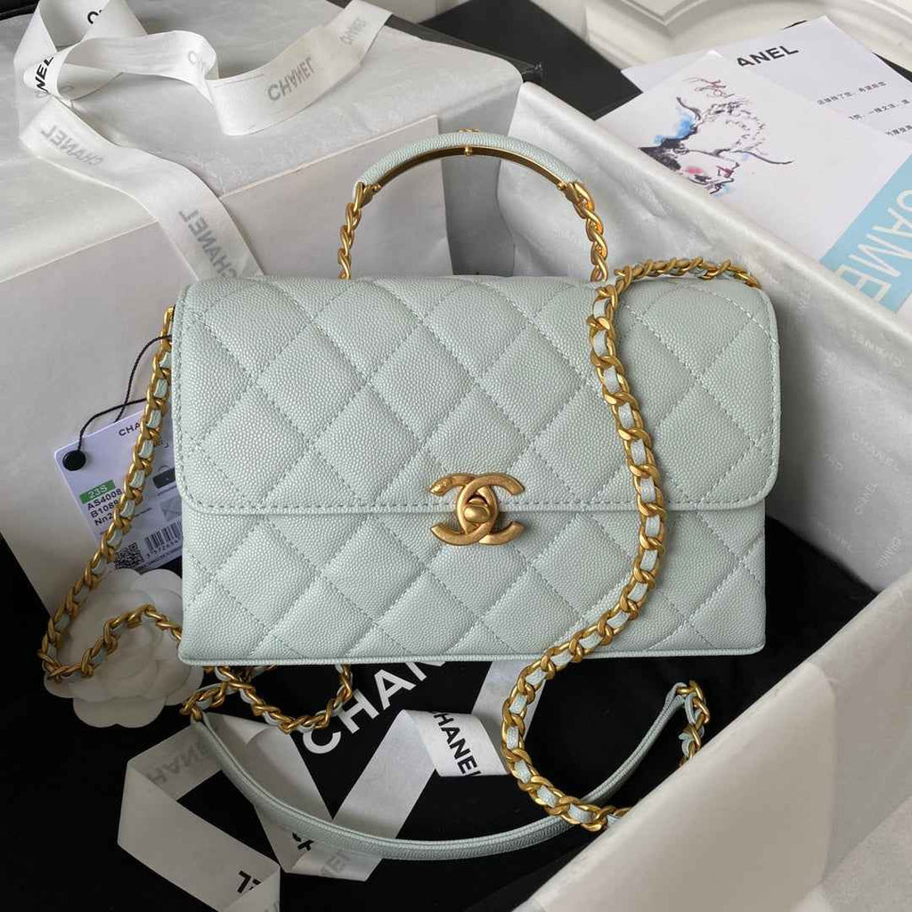Chanel AS4008 Crossbody Gray Calfskin