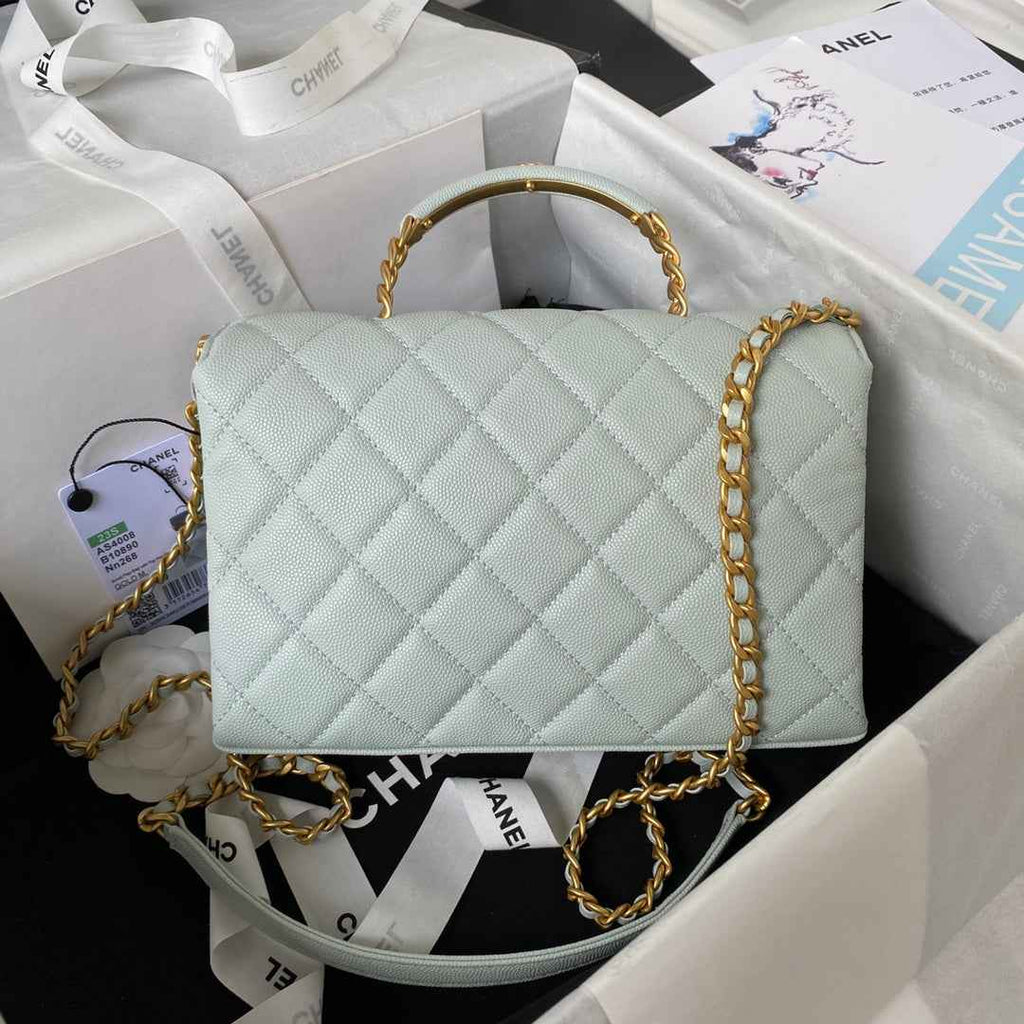 Chanel AS4008 Crossbody Gray Calfskin