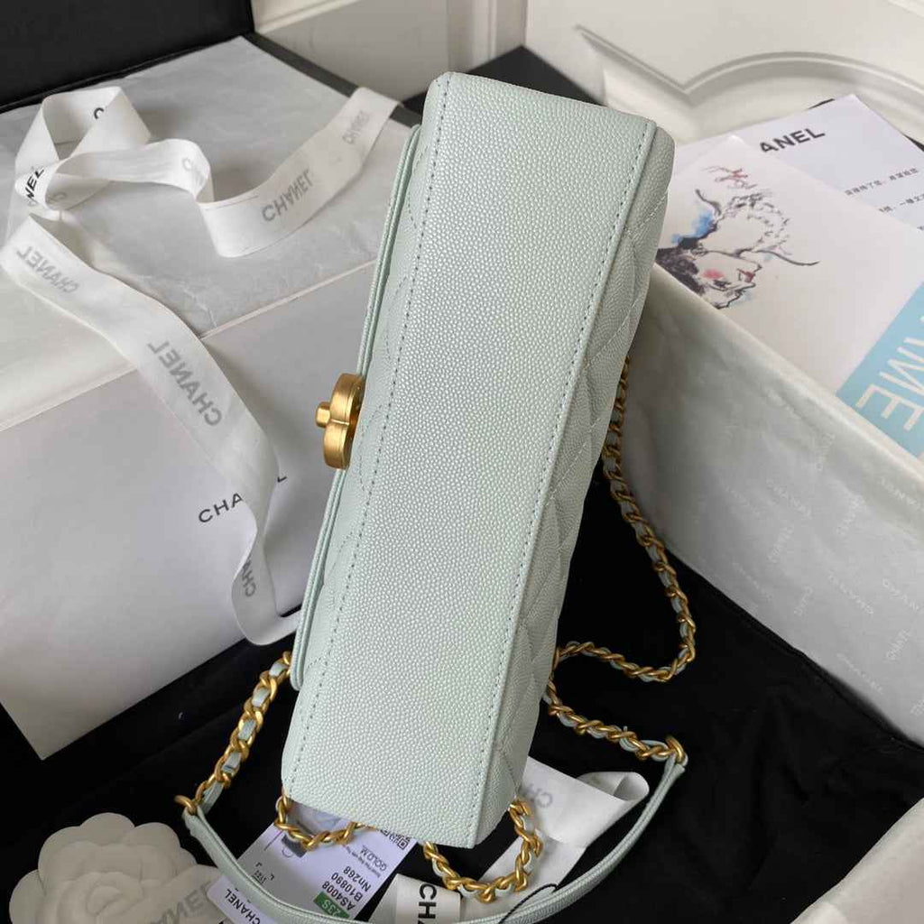 Chanel AS4008 Crossbody Gray Calfskin