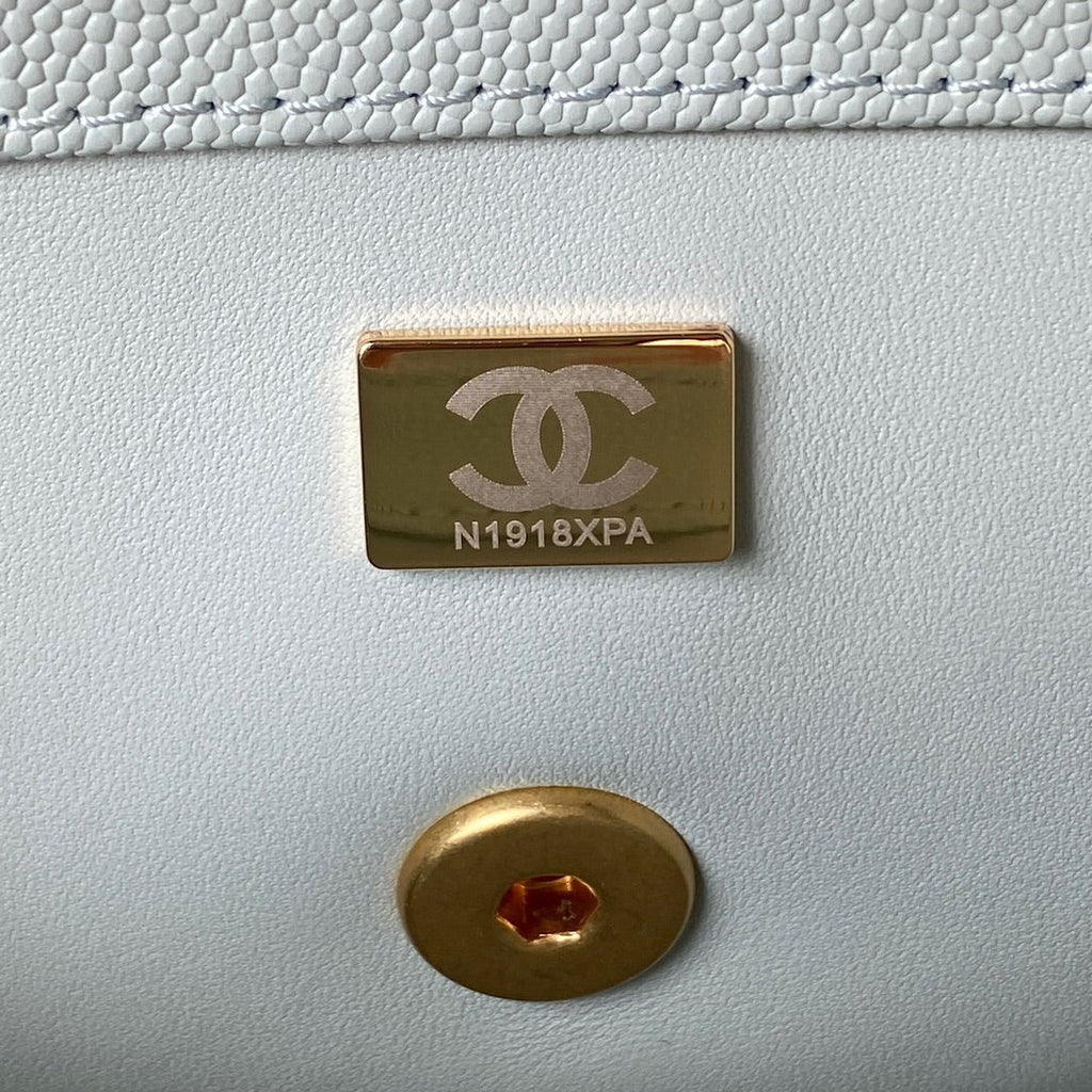 Chanel AS4008 Crossbody Gray Calfskin