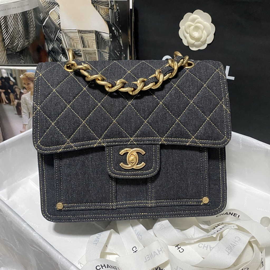 Chanel AS4031 Flap Bag Denim Black