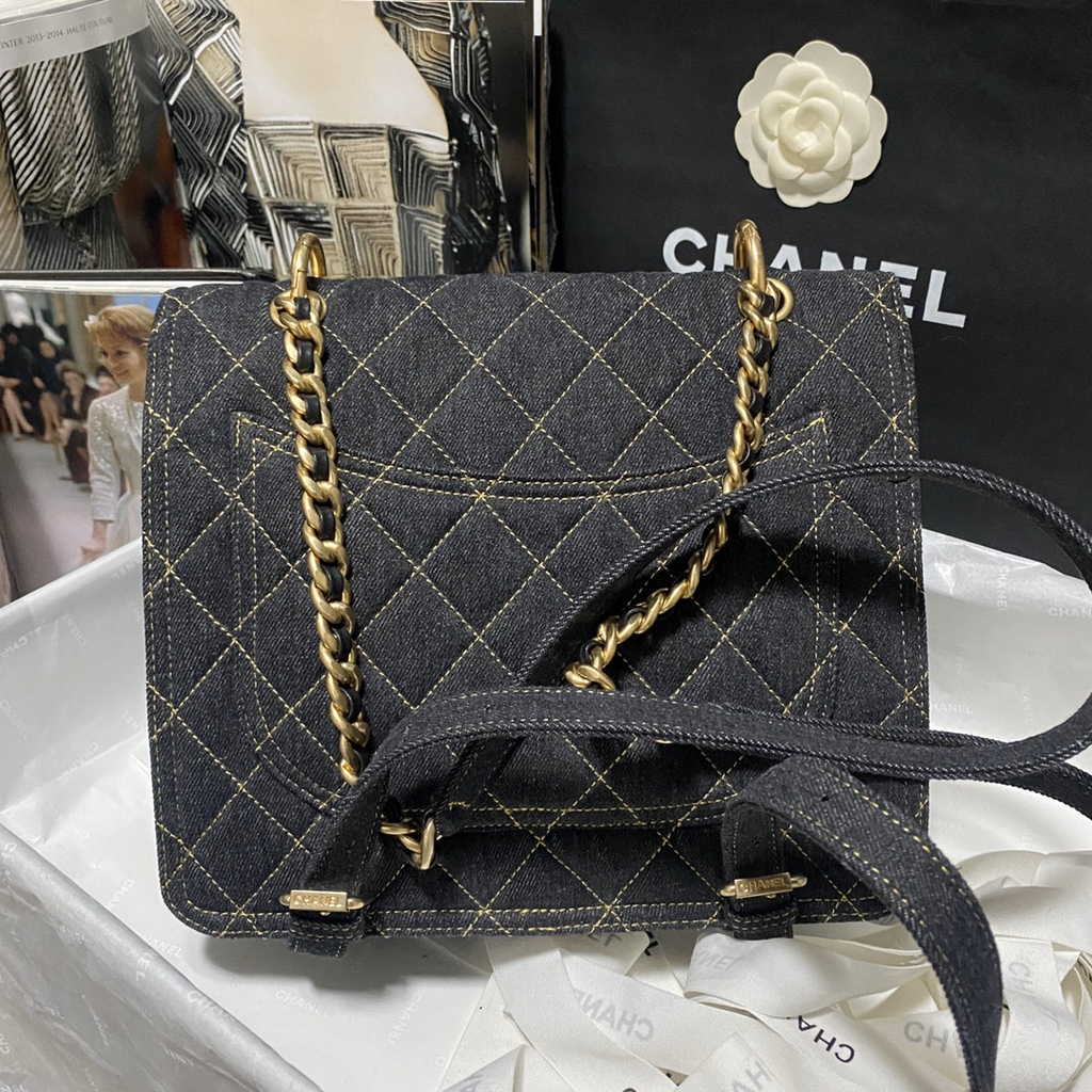 Chanel AS4031 Flap Bag Denim Black