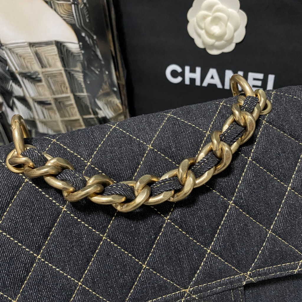 Chanel AS4031 Flap Bag Denim Black