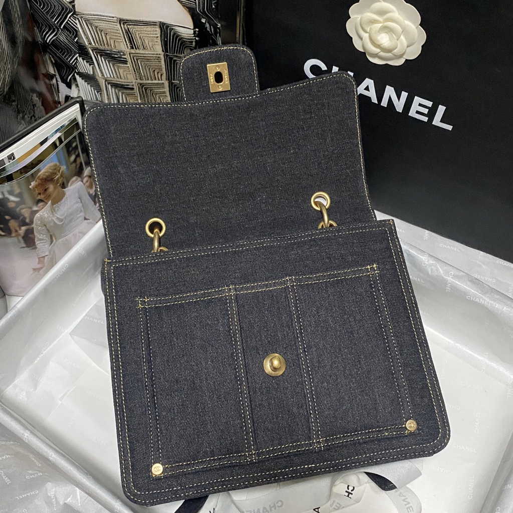 Chanel AS4031 Flap Bag Denim Black
