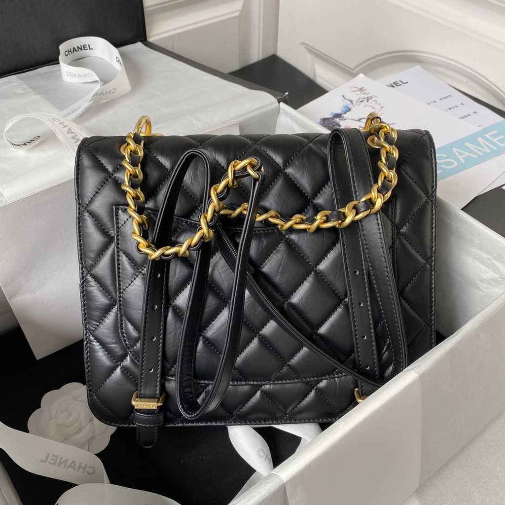 Chanel AS4031 Flap Bag Lambskin Black