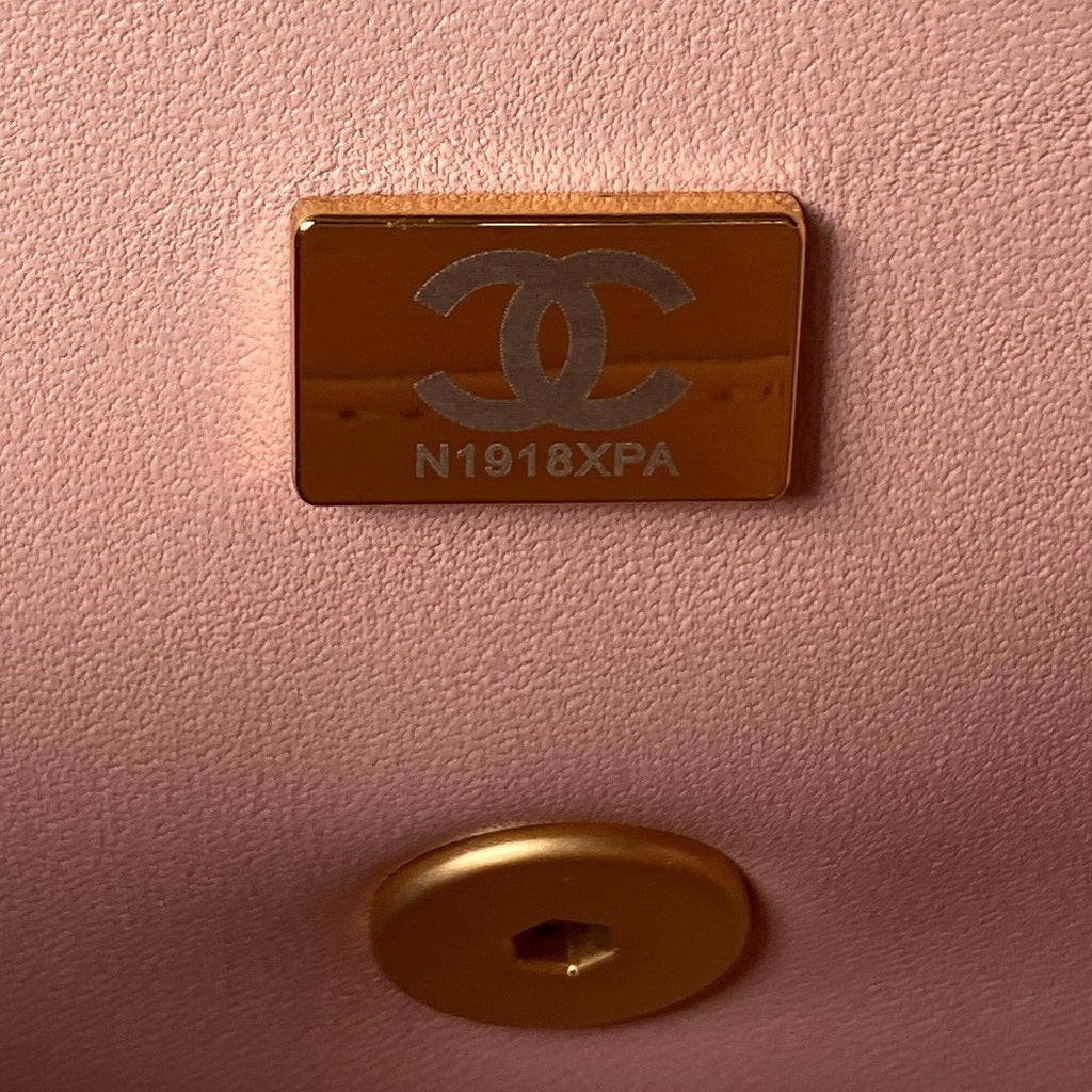 Chanel AS4041 Small Flap Bag Lambskin & Gold-Tone Metal Pink
