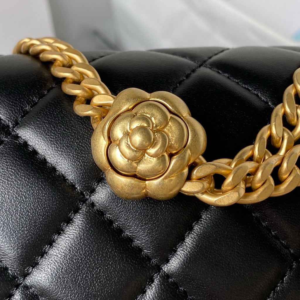 Chanel AS4041 Small Flap Bag Lambskin & Gold-Tone Metal Black