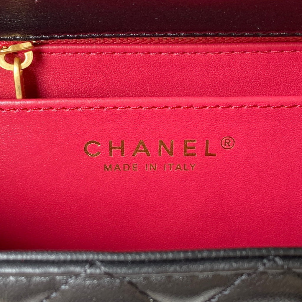 Chanel AS4041 Small Flap Bag Lambskin & Gold-Tone Metal Black
