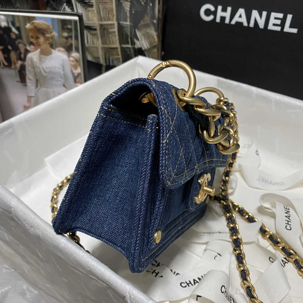 Chanel AS4051 Flap Bag Denim Blue