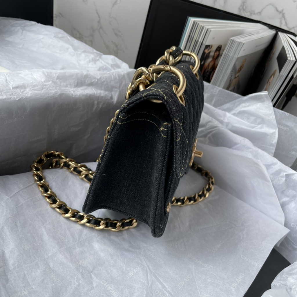 Chanel AS4051 Flap Bag Denim Black