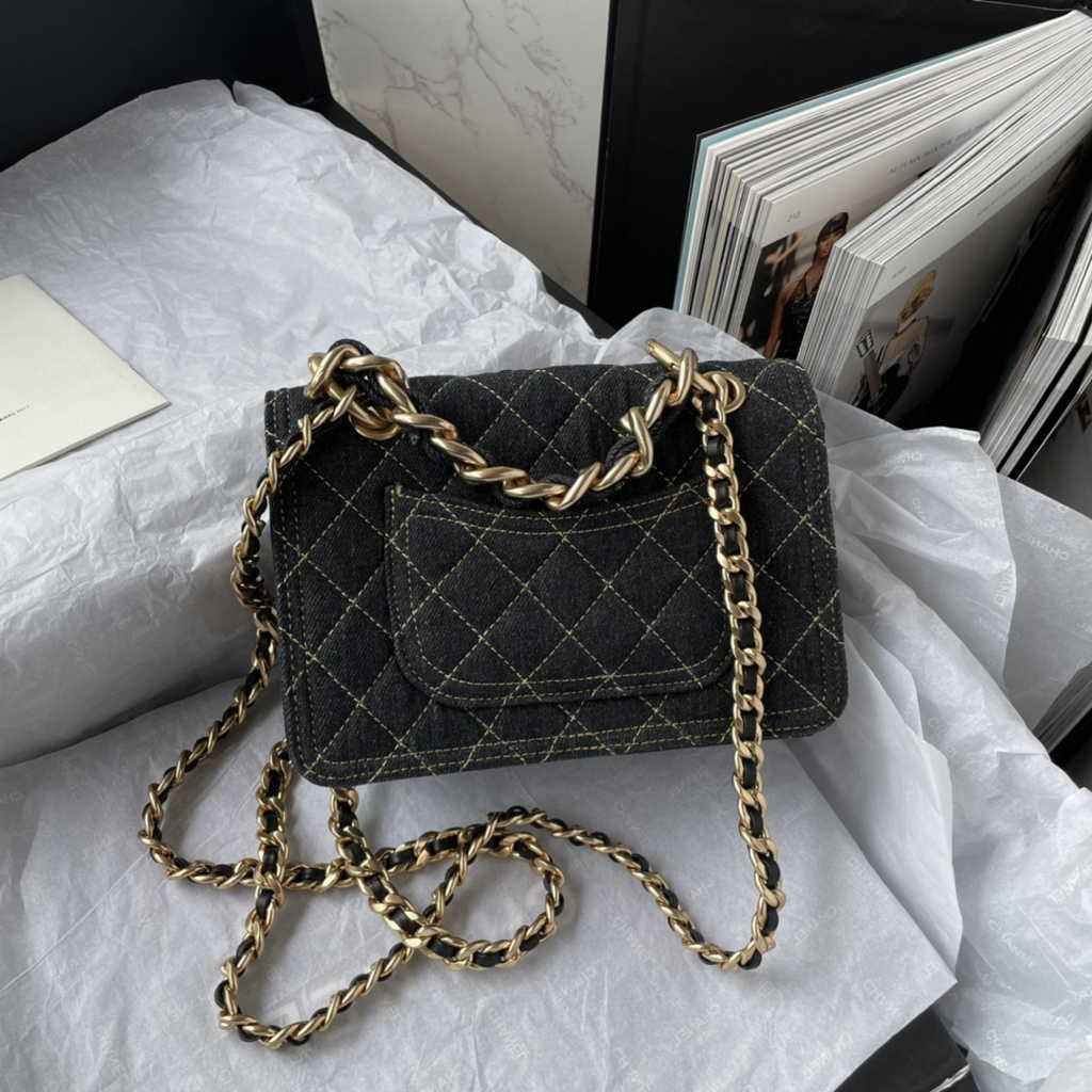 Chanel AS4051 Flap Bag Denim Black