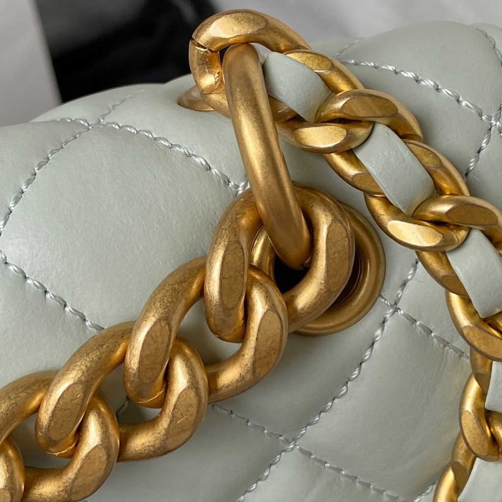 Chanel AS4051 Flap Bag Lambskin Gray