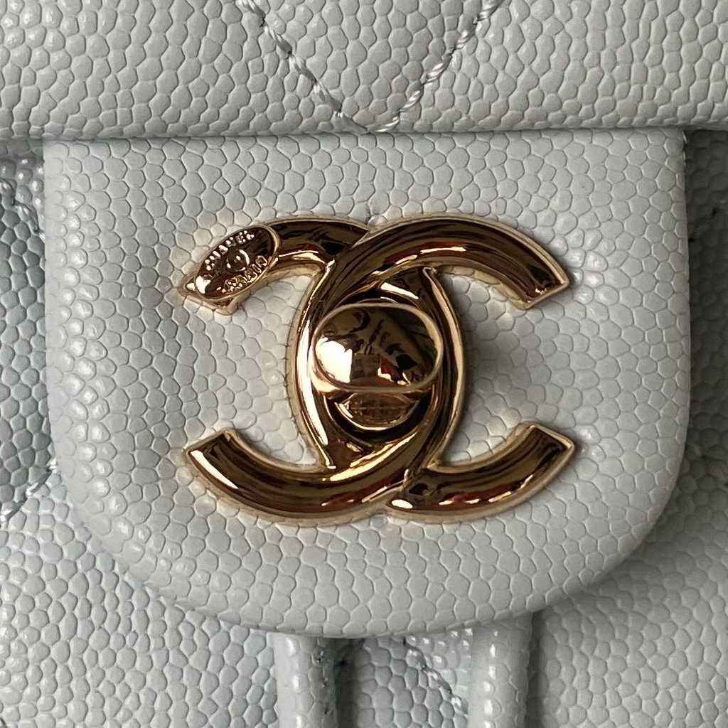Chanel AS4058 Backpack Calfskin Gold-Tone Gray