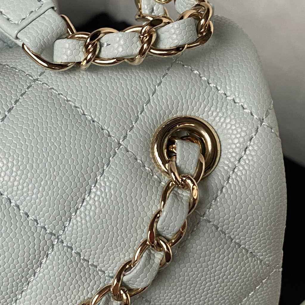 Chanel AS4058 Backpack Calfskin Gold-Tone Gray