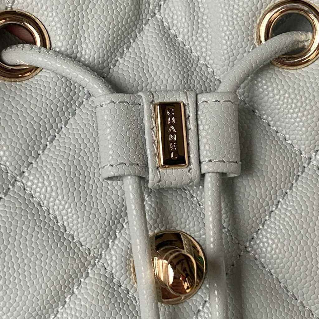 Chanel AS4058 Backpack Calfskin Gold-Tone Gray