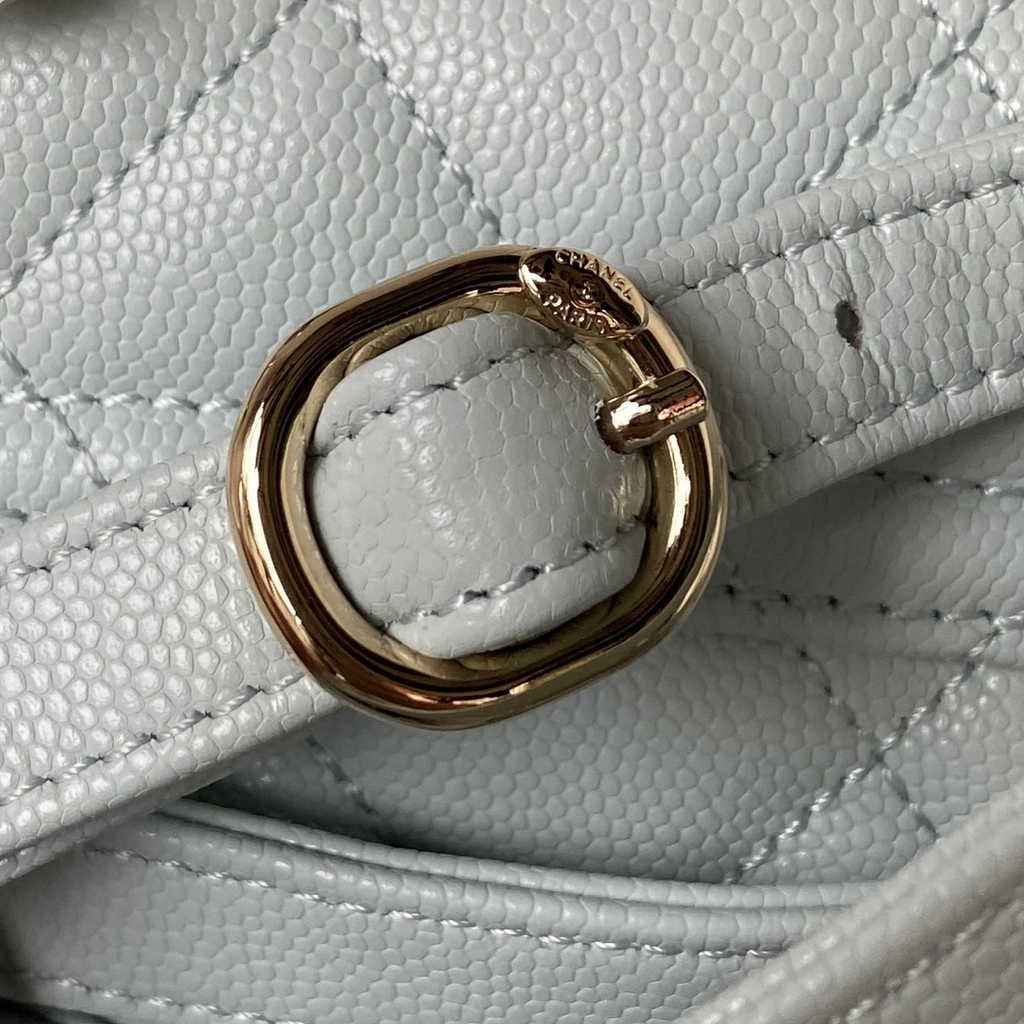 Chanel AS4058 Backpack Calfskin Gold-Tone Gray