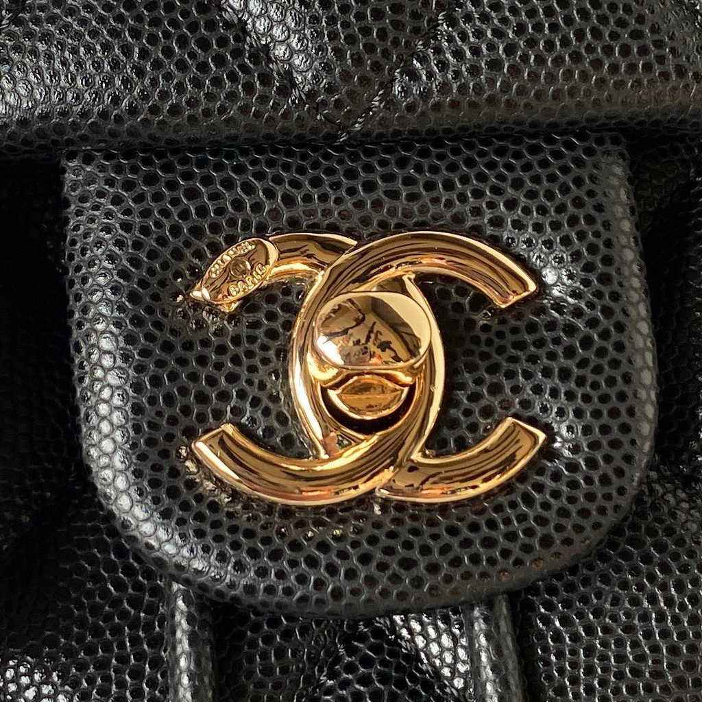 Chanel AS4058 Backpack Calfskin Gold-Tone Black