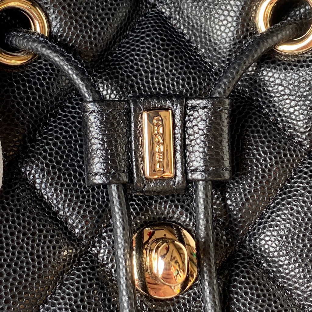 Chanel AS4058 Backpack Calfskin Gold-Tone Black