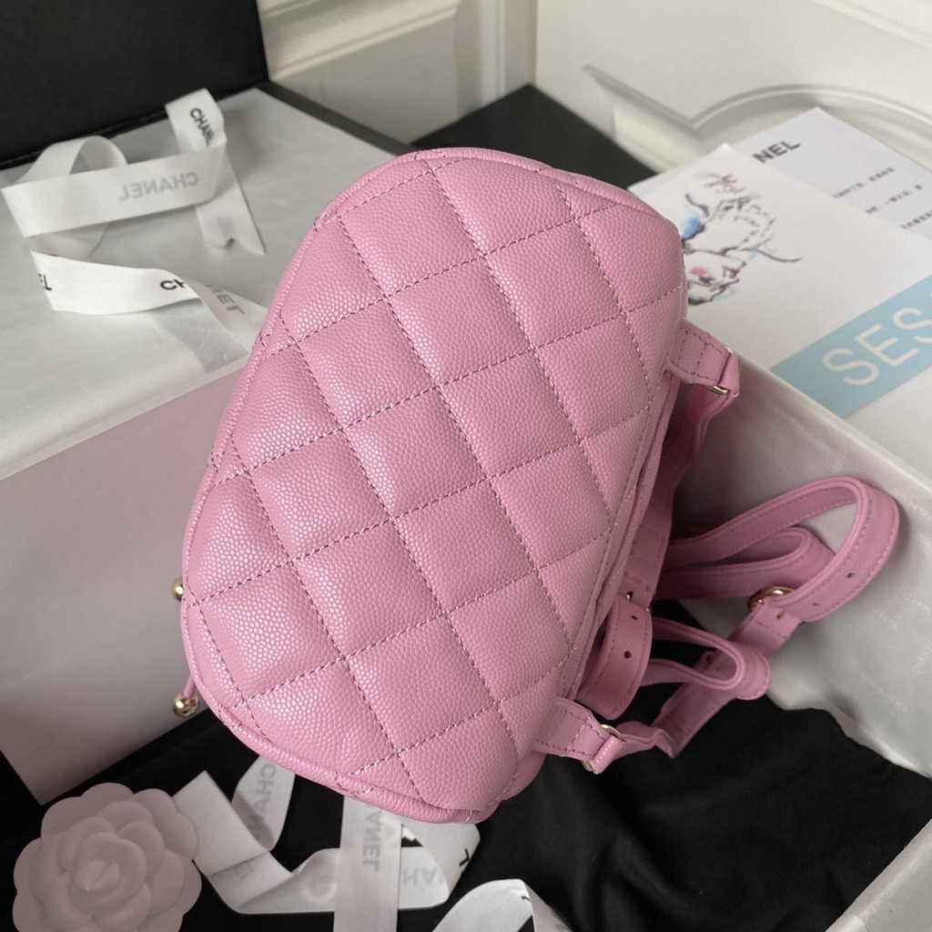 Chanel AS4058 Backpack Calfskin Gold-Tone Pink