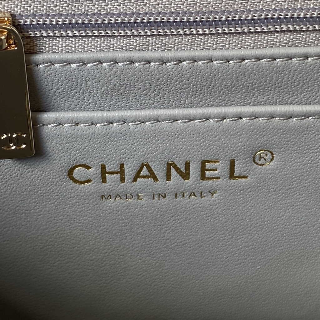 Chanel AS4141 Top Flap Bag Casual Style Lambskin Gray