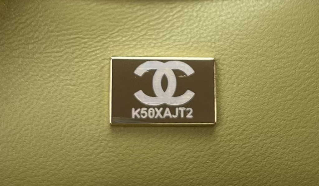 Chanel AS4151 Small flap bag with top handle Lambskin wenge wood green