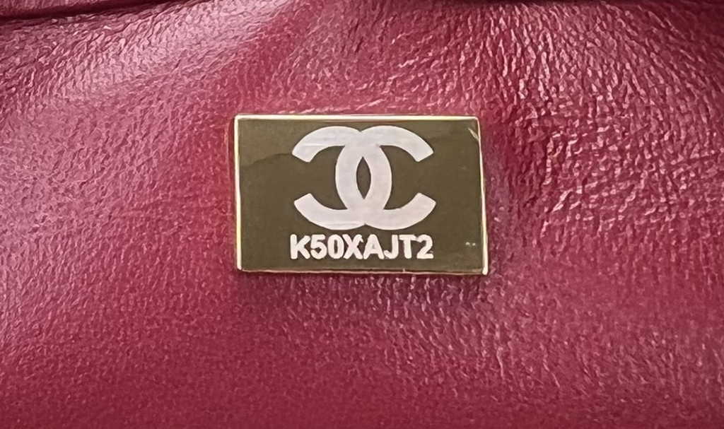 Chanel AS4151 Small flap bag with top handle Lambskin wenge wood red