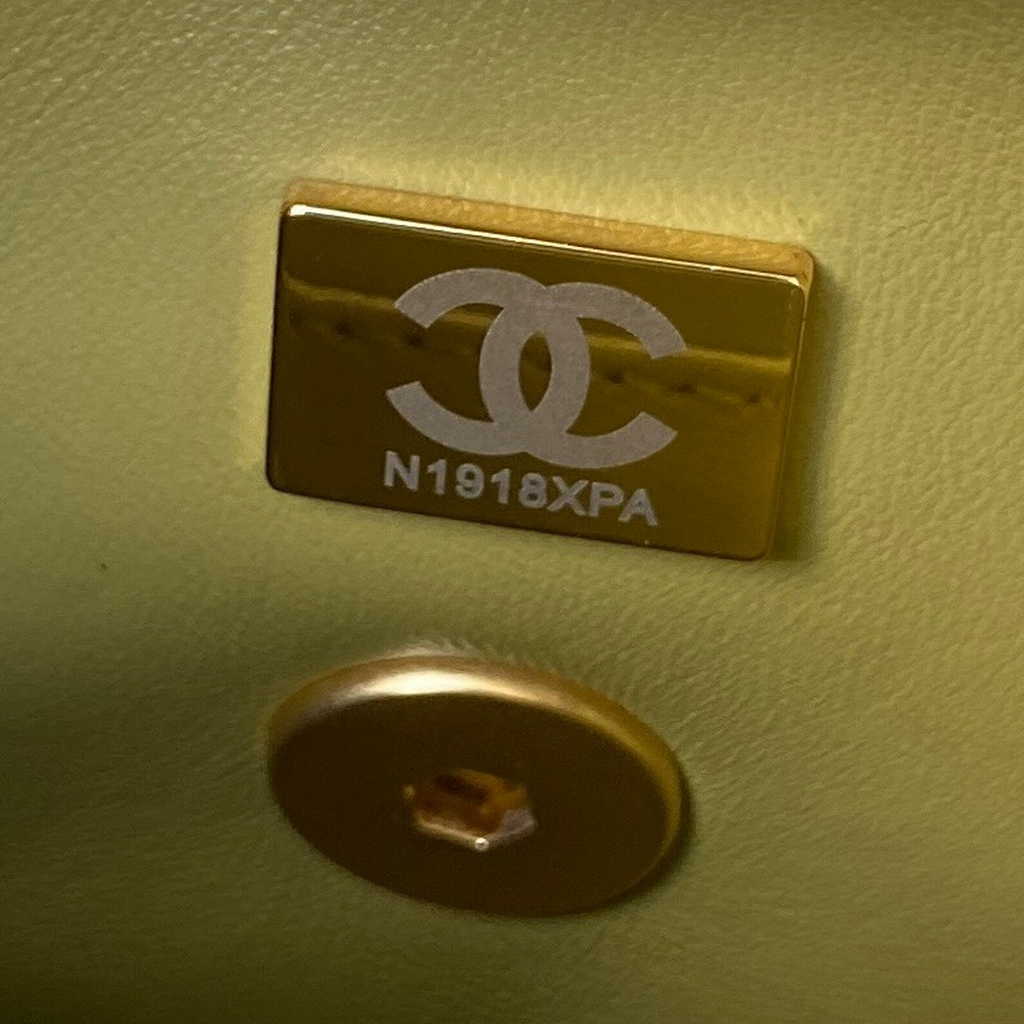 Chanel AS4165 Mini flap bag Lambskin wenge wood Green