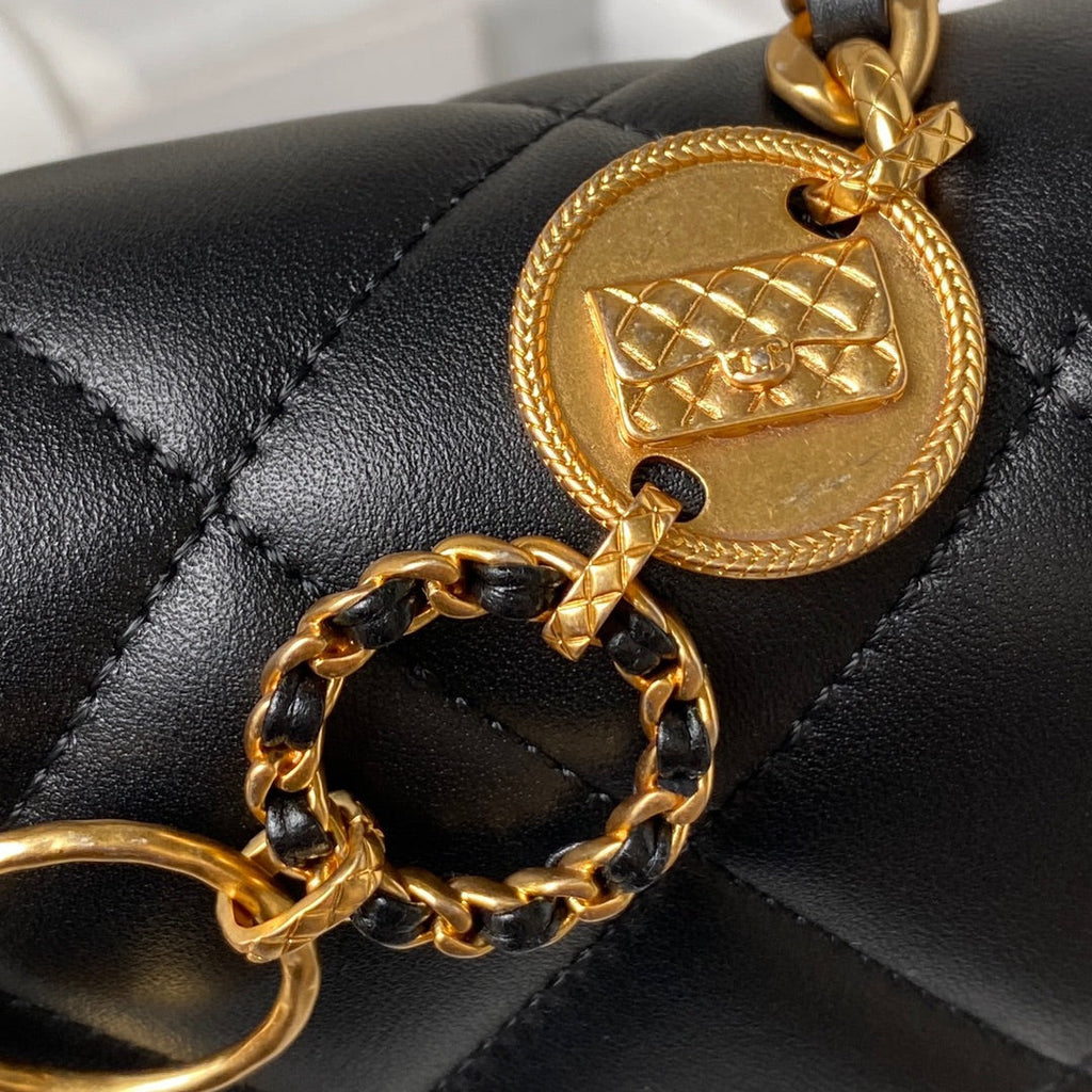 Chanel AS4274 Mini Flap Bag Lambskin Black