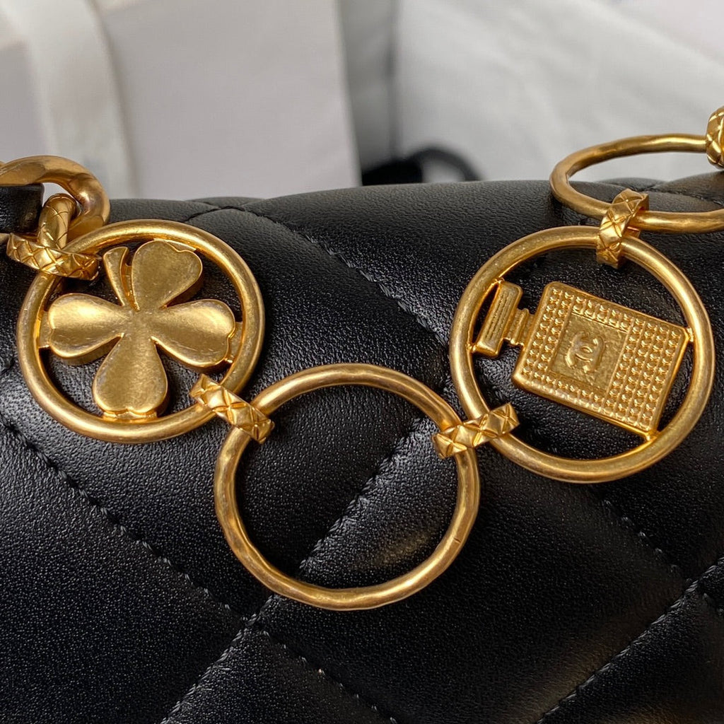 Chanel AS4274 Mini Flap Bag Lambskin Black