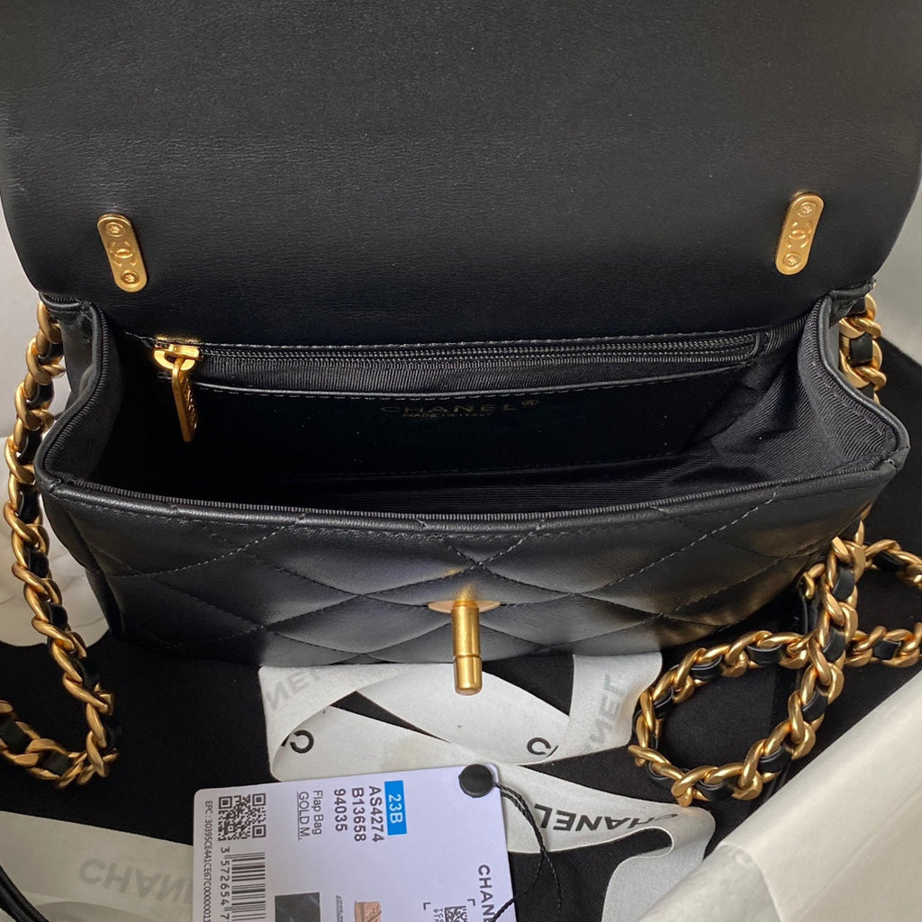 Chanel AS4274 Mini Flap Bag Lambskin Black