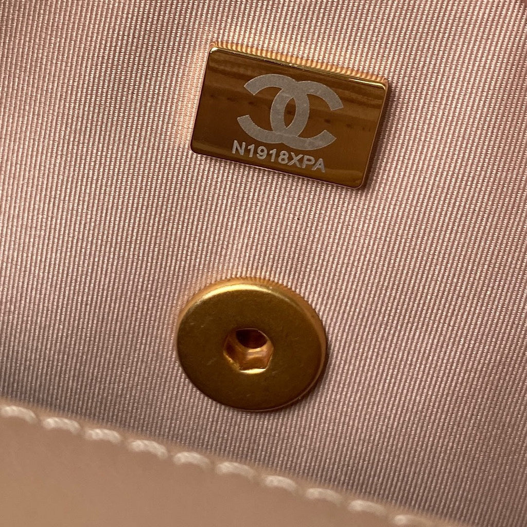 Chanel AS4274 Mini Flap Bag Lambskin Dark Apricot